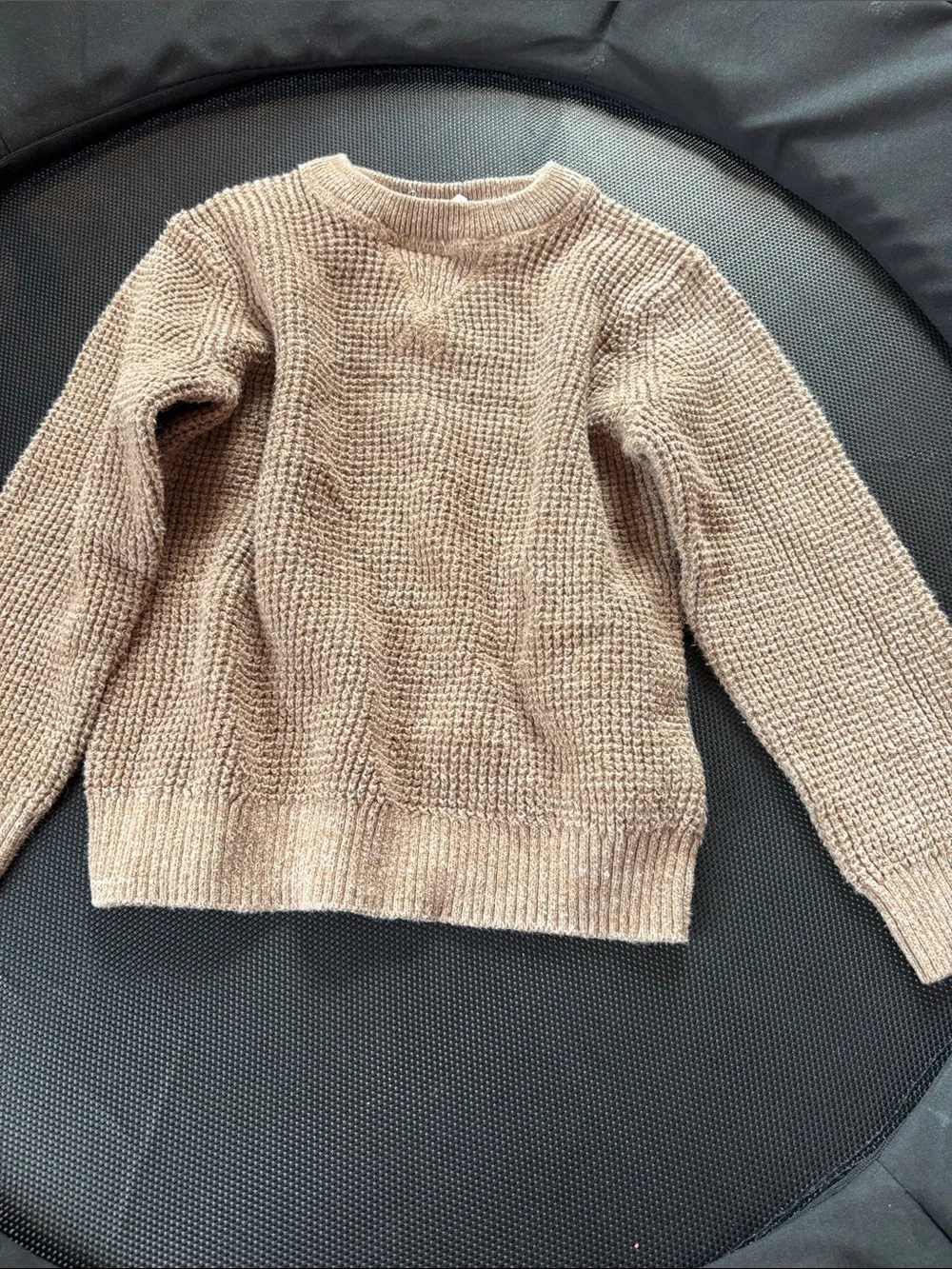GAP Waffle Knit Crewneck Sweater - Taupe